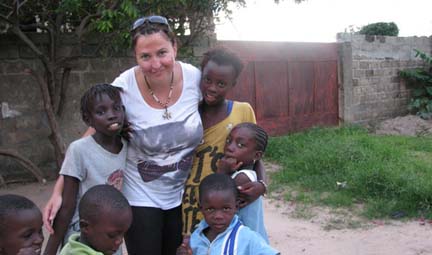 white woman in gambia