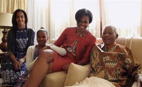 michelle obama with nelson mandela