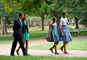 the president and family