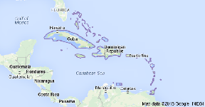 caribbean map