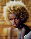 blonde black child