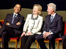 barack obama, hillary clinton, bill clinton