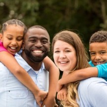 husband, wife, and kids