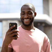 man with cell phone